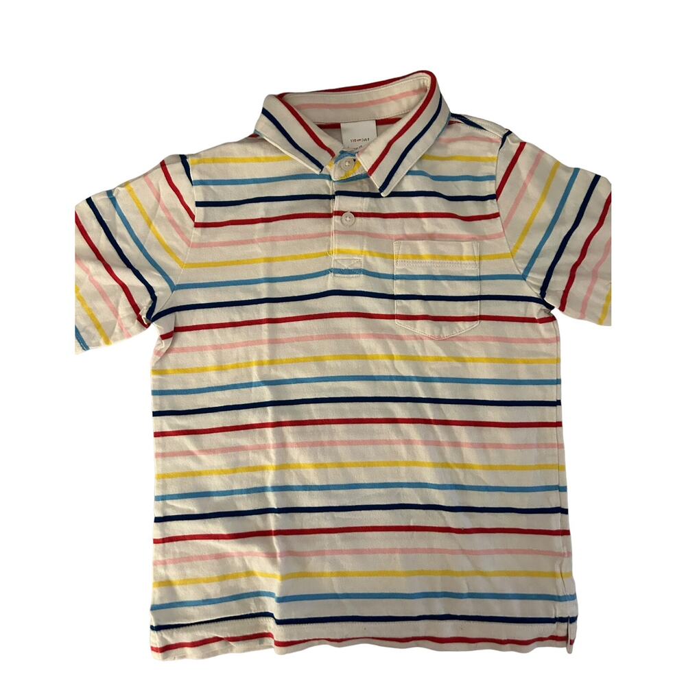 Hanna Andersson Stripe Polo Shirt size 110